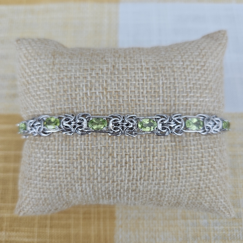 Ross-Simons Peridot Sterling Silver Tennis Bracelet